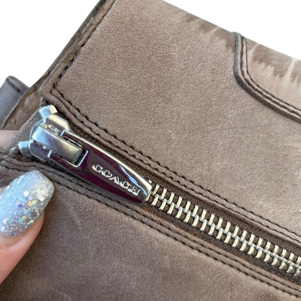 Coach Haven Tan Leather Studded Ankle Booties- Size 6B - Picture 6 of 14